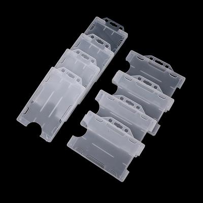 4 Stücke Unisex Mehrzweck Hartplastik Doppelseitige ID Karte Badge Holder Cover Fall