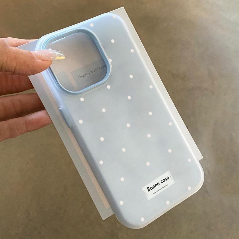 Cute White Polka Dots Design Phone Case for Xiaomi Redmi Note 14 13 12 Pro Plus 5G 12S 11 10 Redmi 14C 13C 2-in-1 Matte Cover