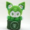 Sanrio Green Hello Kitty Cinnamoroll Melody Kuromi Plush Toy Pendant For Cute Car Ornament And Gift For Kids