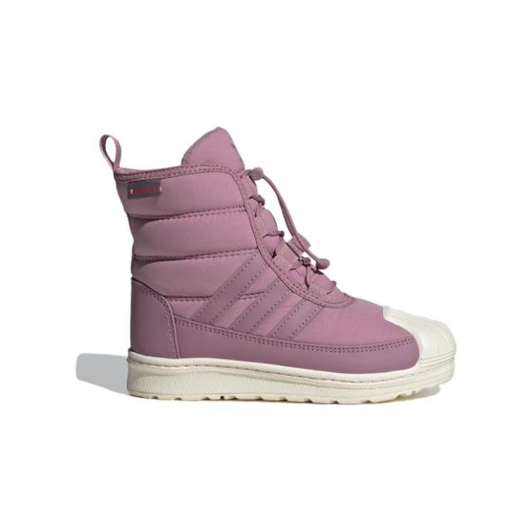 Adidas Originals SUPERSTAR 360 2.0 Cushioning Abrasion Resistant Thermal High top Kids Lifestyle Shoes Orchid Purple ID9726