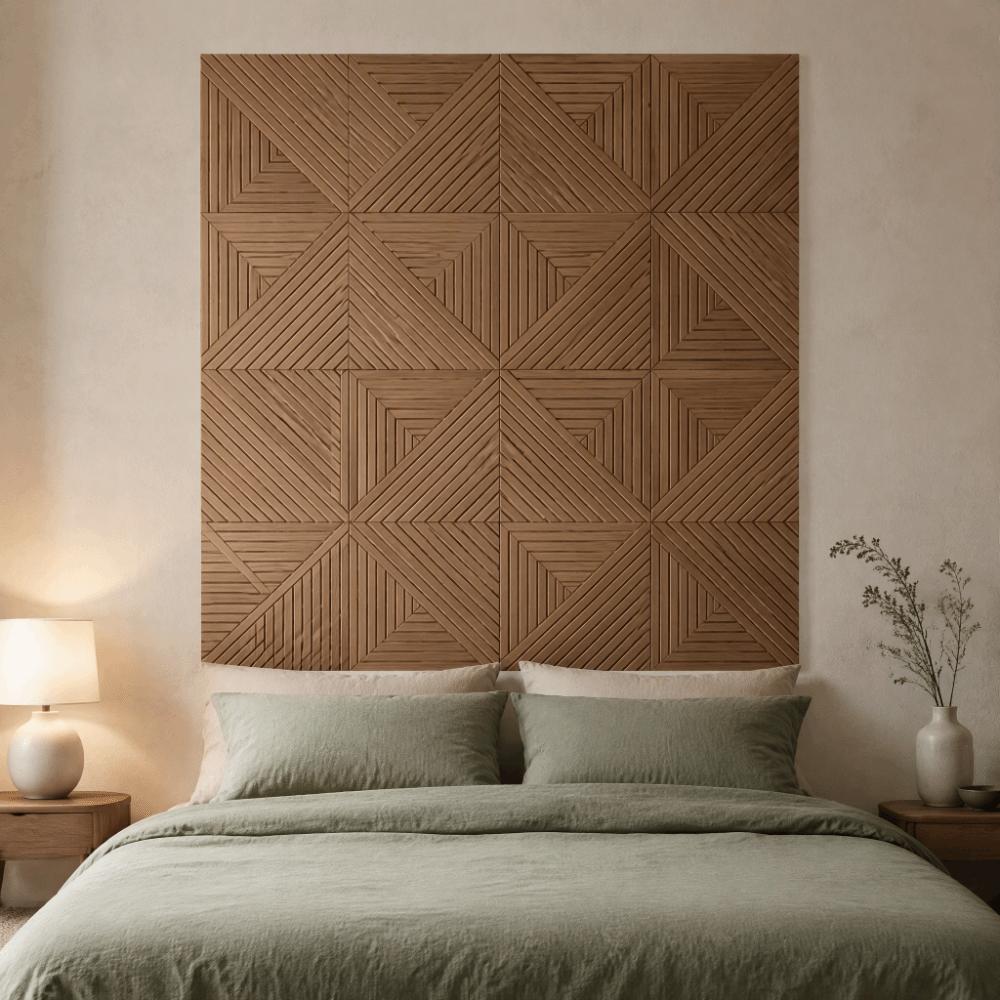 Self-Adhesive Sound Absorbing Panels 3D Wood Grain Soundproof Wall Tiles Home Decoration
