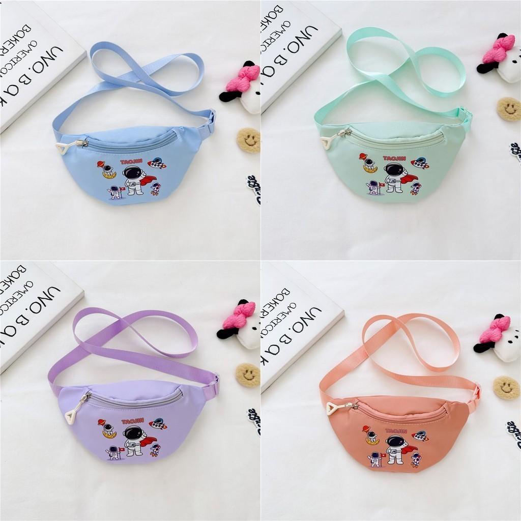 Adorable Mini Cartoon Waist Bag For Kids Cute Canvas Coin Purse Unisex Design In Multiple Colors For Everyday Use