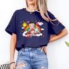 Winking Betty Boop in Red Circle Happy Birthday TShirt Retro Style Women Casual Cotton Short Sleeve Betty Boop Fan Gift Shirt
