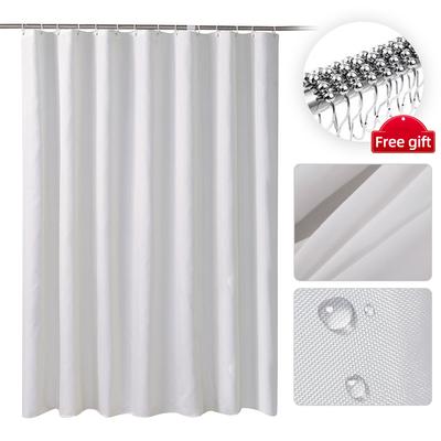 1PC Shower Curtain Household Plain Color Thickened Impermeable Cloth Quick Drying Waterproof and