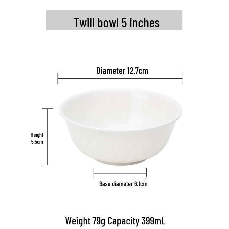 Qianxing White Melamine Bowls (10-Pack)