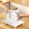 Space-saving Sink Dish Storage Basket Double-layer Plate Rack Kitchen Dish Drainer  Home