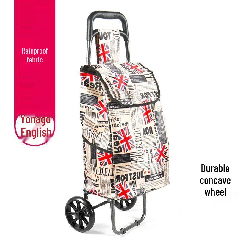 Lightweight Foldable Shopping Cart for Seniors: Stair-Climbing Trolley with Portable Handle
