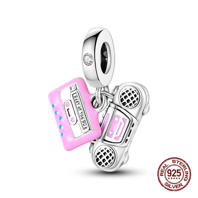 Music Lovers Earphone Tapeguitar Sax Musical Charms Beads Fit Copper Bracelets Diy Jewelry Women Party Gift