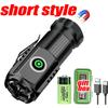 3*F350 LED Mini  Flashlight Powerful Aluminum Alloy EDC Rechargeable Torch SST20 2000LM Lamp with Tail Magnet Tactical Lantern
