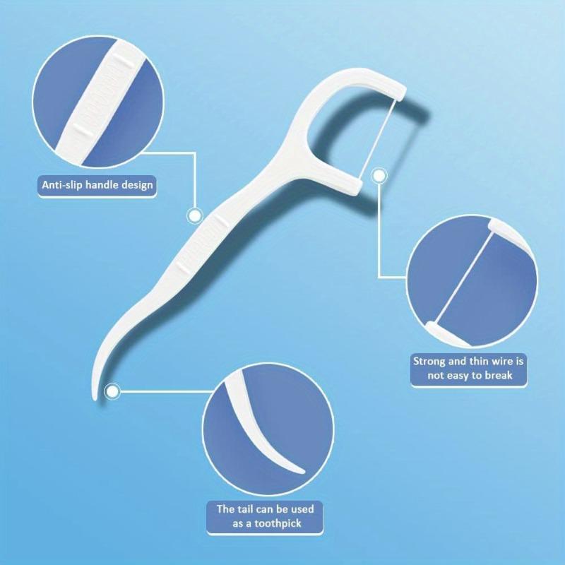 1PACK/50pcs Travel Floss Box, High Toughness Floss Pick, Odorless Floss, Toothpick, Floss Pick, Toothpick Stick, Floss Box