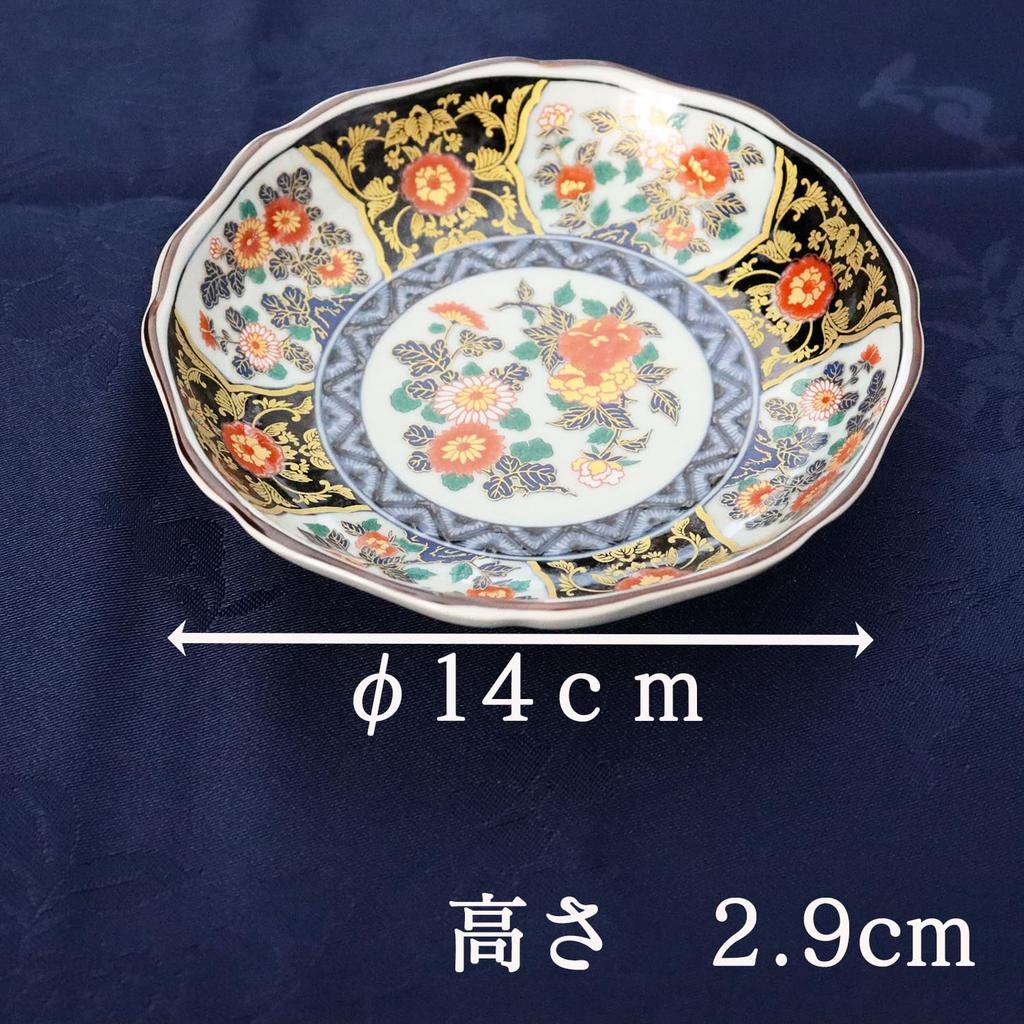 Yuuki Roman, Old Imari Style Octagonal Plates (5 Pieces), Dyed Brocade and Gold Pattern, Gorgeous and Ornate [Arita Ware, Made In Japan]