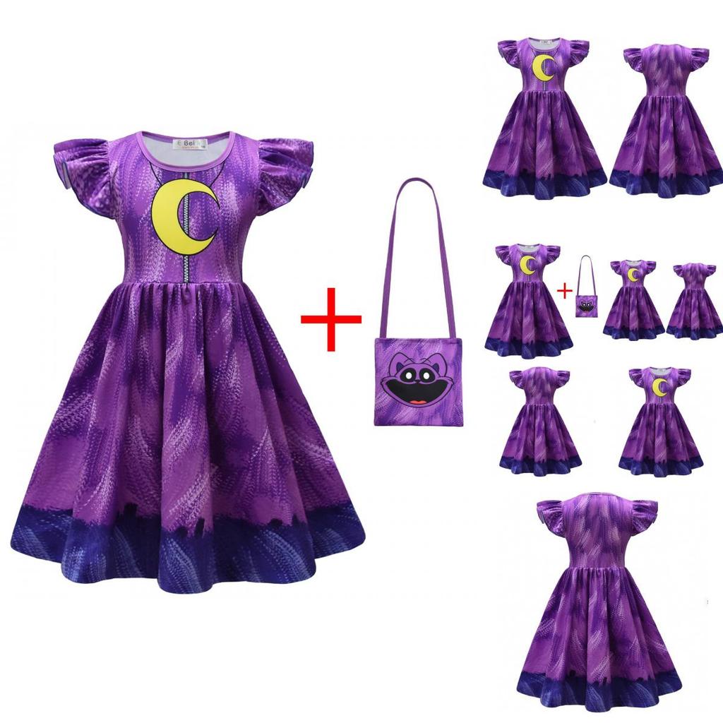 Smiling Critters Girl Cosplay Dress For Kids Halloween Costume With Milk Silk Material For Girls 3-8 Years