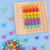 Wooden  Games Set Dots  Beads Board Games Toy  Clip Beads Puzzle