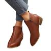New autumn and winter large size women's boots side zipper Martin boots short boots thick heel size 43 casual short boots