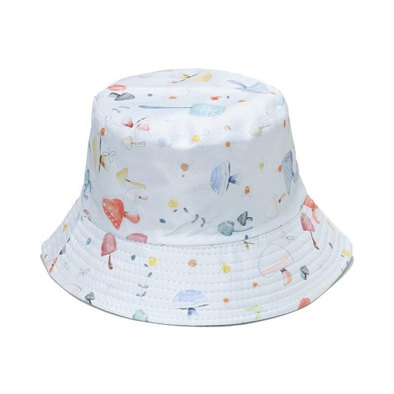 Stylish Artsy Fisherman Hat For Women Korean Style Sun Hat With Mushroom Print