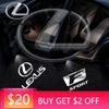 Emblems 2Pcs LED Welcome Lights Car Door Emblem Projector Lamps For Lexus LS LC RZ IS350 CT200h GX460 LX570 RX500h NX300 LM ES30 ADT1