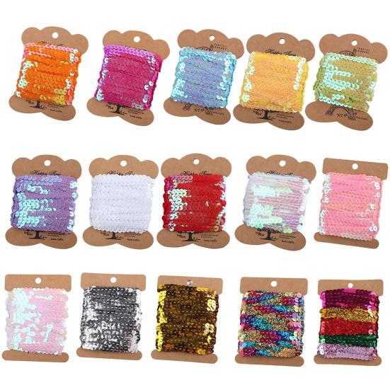 1 Ρολό Κορδέλα με Πούλιες Γυαλιστερή Κόψιμο 10 Γιαρδές Ραπτική Χειροτεχνίες Πούλιες DIY Κορδέλα Ύφασμα Αξεσουάρ