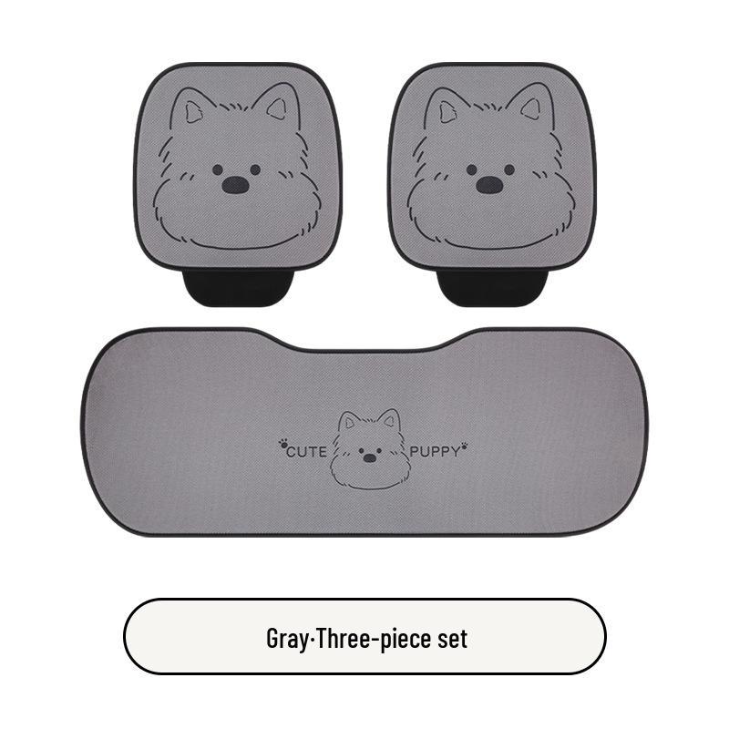 West Highlands Cute Cartoon Cotton Linen Car Seat Cushion for Women - Fits Toyota BZ3, RAV4, Corolla, and Ruifang