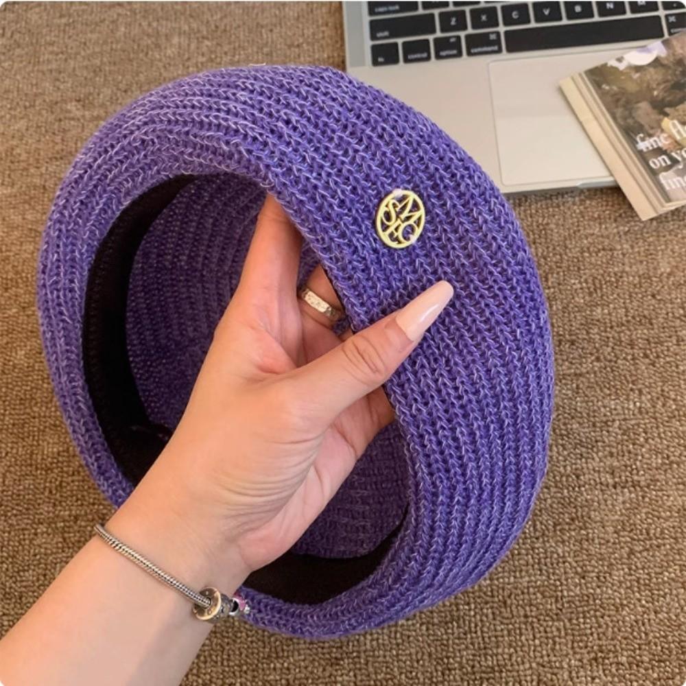 Y2k Painter Berets Thin Beanie Cap Retro Hollow Knitted Beret  Girls