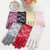 Thin Lace Flower Gloves Transparent Summer Mittens Sweet Sunscrean Gloves  Wedding