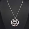 1Pc Witchcraft Satan Pentagram Lucky Amulet Pendant Women Necklaces Wicca Star Pentacle Grunge Statement Men Collares Jewelry