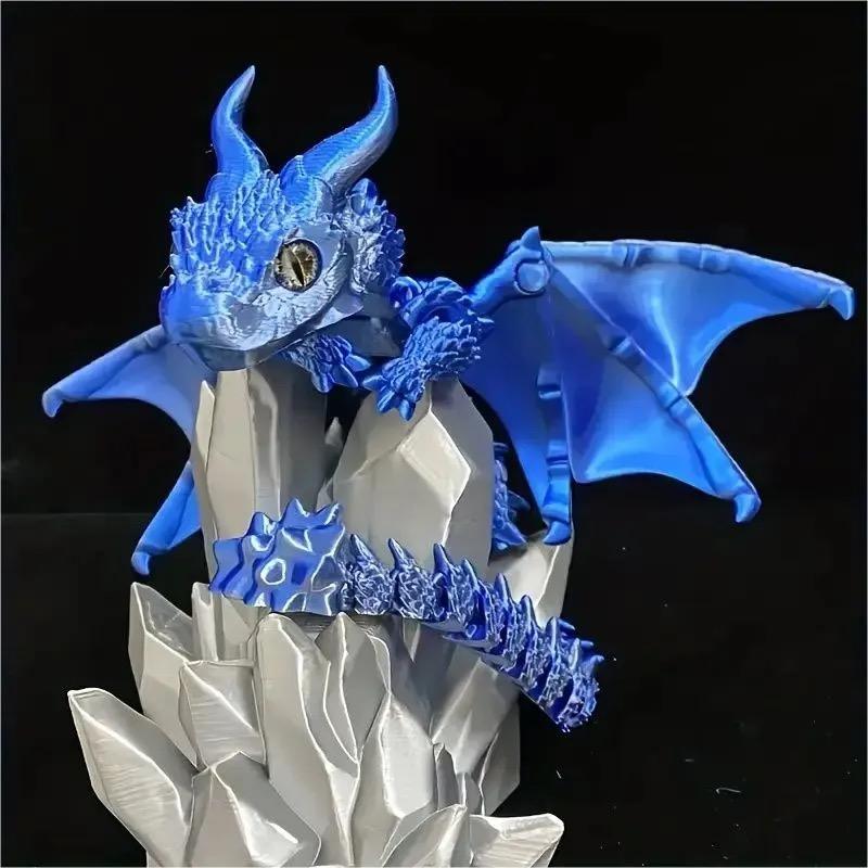 3D Tištěný Magický Drak Pohyblivý Kloub Fidget Hračka Otočný Kloubový Kancelářský Stolní Ornament Hračka pro Dospělé Dětská Řemesla Dárek