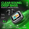 Wireless Bluetooth 5.4 Headset with Color Touch Screen & Noise Reduction for Calls, Commutes, and Workouts