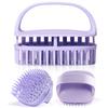 SIDOORA Shampoo Brush (Gentle On the Scalp) Scalp Massage Brush for Women, Men, and Children, Wet and Dry Use, Head Spa, Silicone (Lavender Purple)