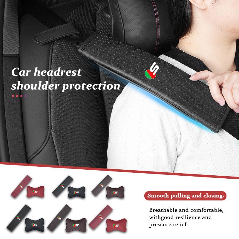 Car Logo Seat Belt Shoulder Cover Anti-wear Protection Pad Auto Accessories For Jaguar XF XJ XFR XKR S-Type F-Type X-Type F-Pace