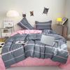 Washed Cotton Bedding Four-piece Set, Quilt Cover, Bed Sheet, Dormitory Three-piece Set