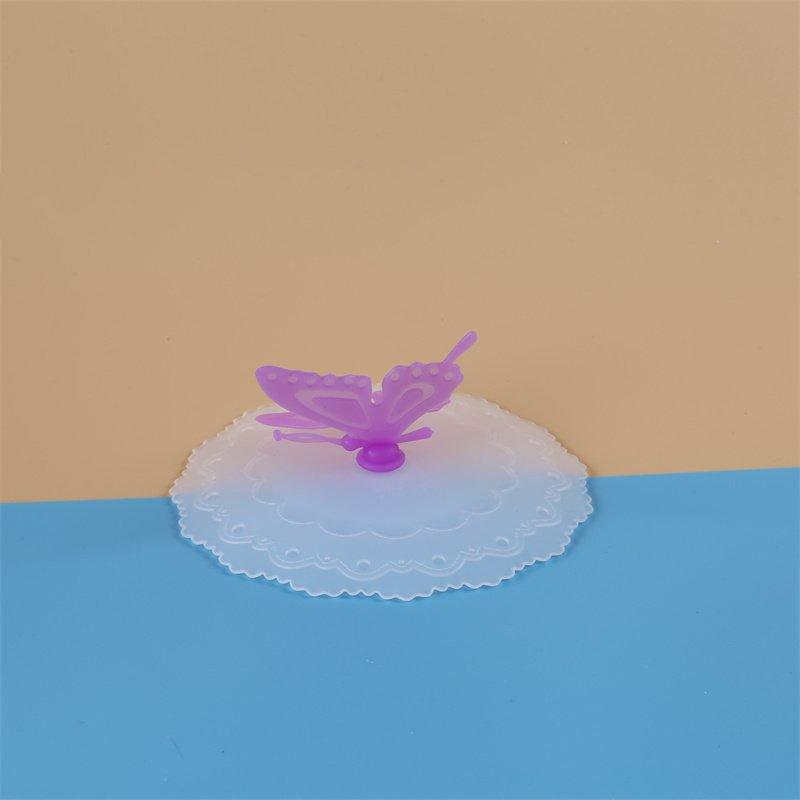 Creative Silicone Butterfly Lid, Transparent Lace Cup Lid, Dust-proof Silicone Lid