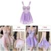 Satin Sleep Dress Short Skirt With Bust Padding For Women