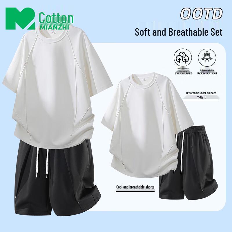 Men s Casual Athletic Short Sleeve & Shorts Set XL