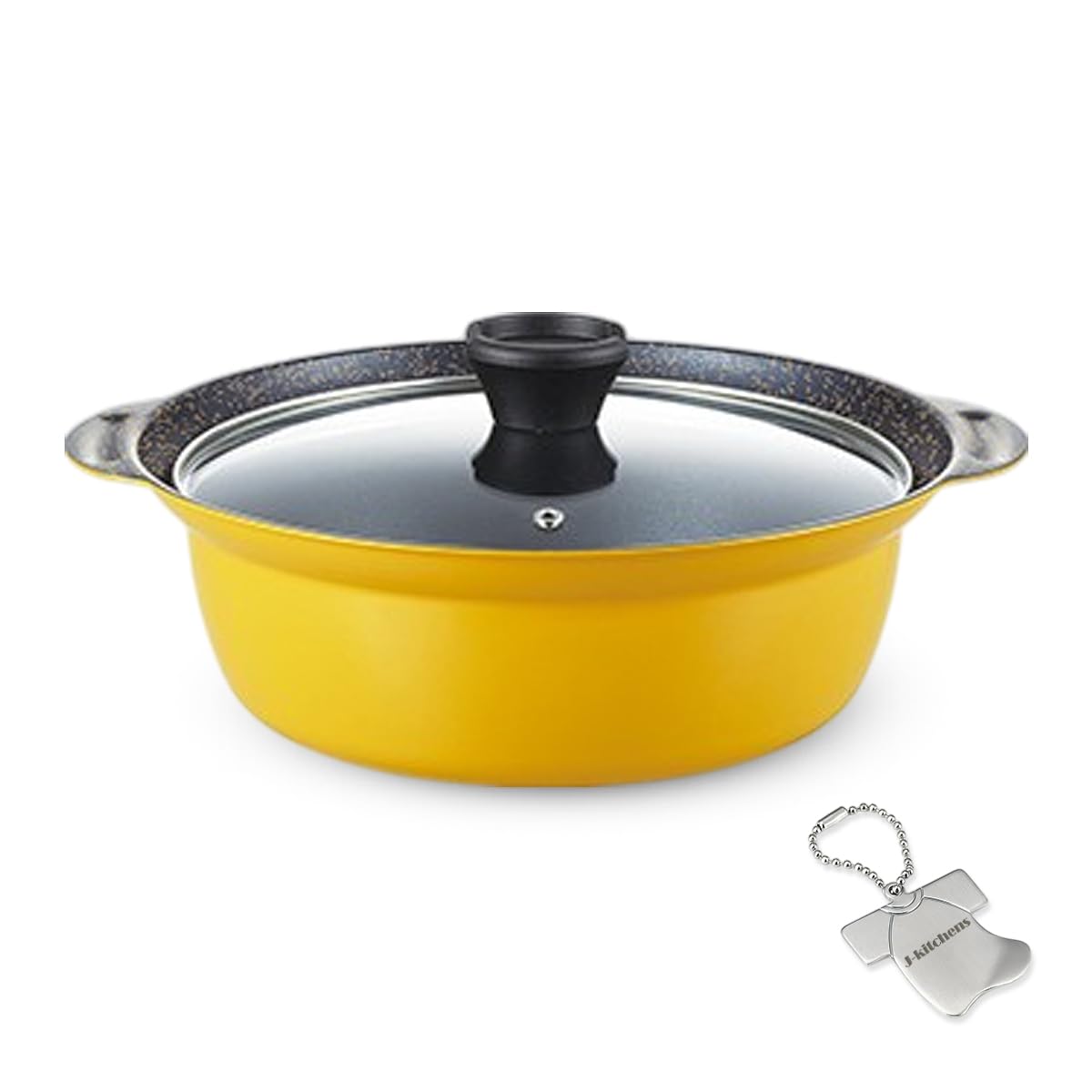 

Подходит для газовой и индукционной плиты Мраморный дизайн с фторопластовым покрытием Включает оригинальную открывалку для консервов J-kitchens Кастрюля, 24 см, 2-3 человека, Совместимая, Покрытие,