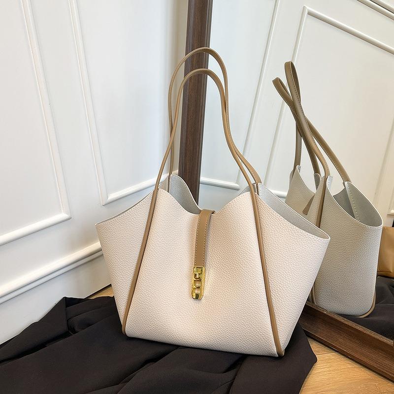 

Maillard bag women s tote bag large capacity summer new versatile retro shoulder bag commuter bag білий