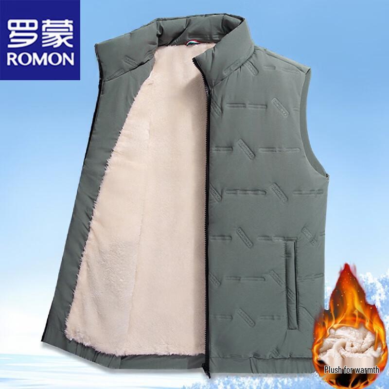 

ROMON Men s Fleece-Lined Stand Collar Vest 5XL