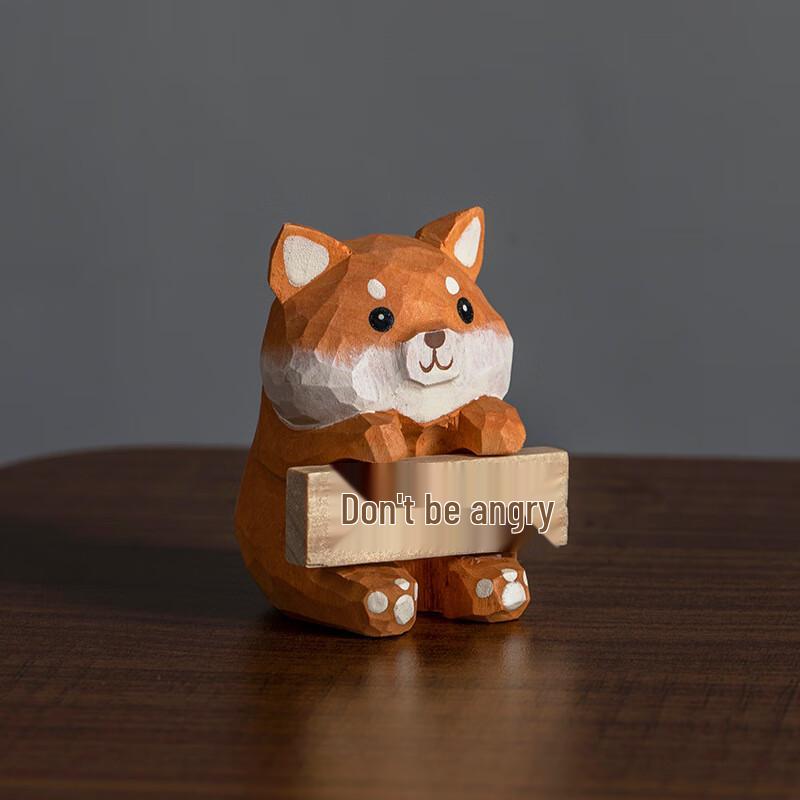 OLOMM Hand-carved Shiba Inu Car Ornament