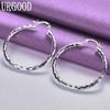 925 Sterling Silver Round Earrings for Wedding Fashion Jewelry
