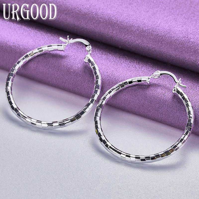 Boucles d'oreilles rondes en argent sterling 925 pour bijoux de mode de mariage