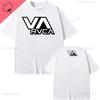 RVCA T Shirt Black Tee Summer Cotton Tshirt Summer Short Sleeve Fashion Men Women Design Brand T-shirt Top Streetwear Clothes