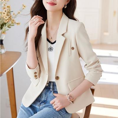 Versatile Spring Suit Jacket for Women Perfect for Work Weat Slim Coat