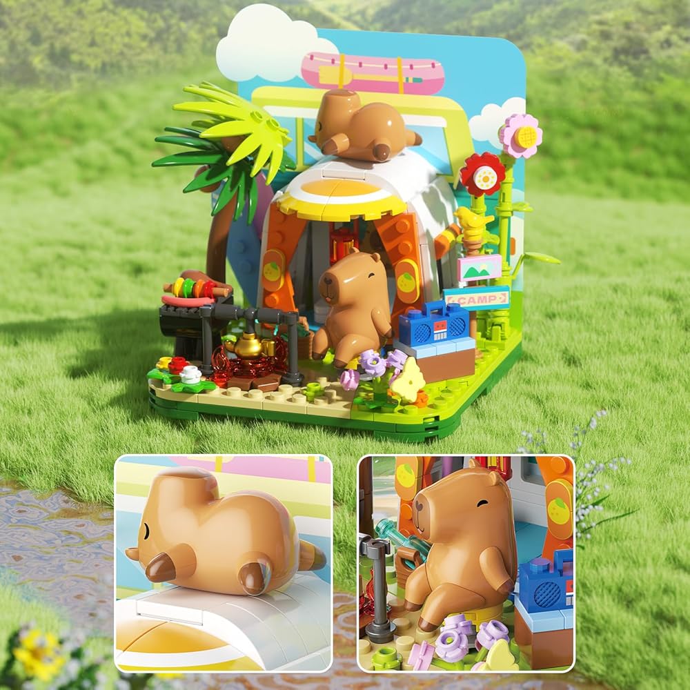 Top Toy Capybara Camp Building Block Set 253 Pieces Educational Toy for Kids Ages 8 and Up
