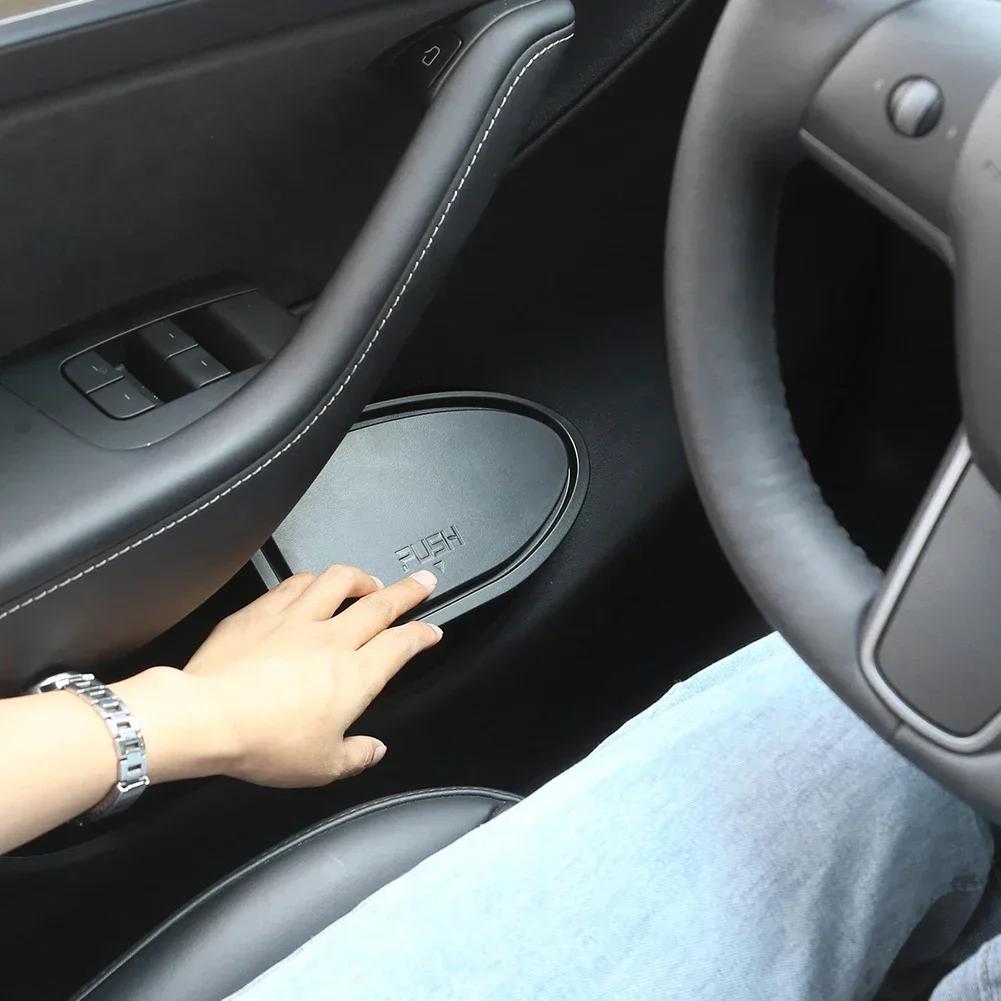 1/2PCS Front Door Trash Can Press Type Rear Row Storage Box Vehicle Garbage Can for Tesla Model Y Interior Storage Accessories