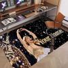 Custom Name Crystal Velvet Rug,Taylor Swift Comfortable Anti Slip Floor Mat For Room Decoration