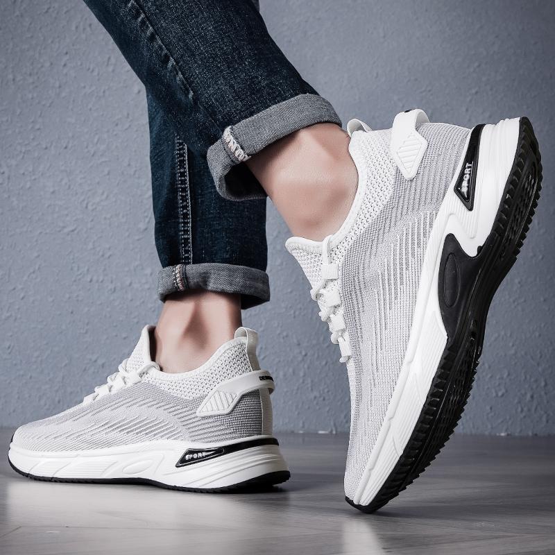 Men's Summer 6cm Height Increase Breathable Mesh Casual Sneakers Lightweight Comfortable Elevator Shoes Outdoor Lift Sports