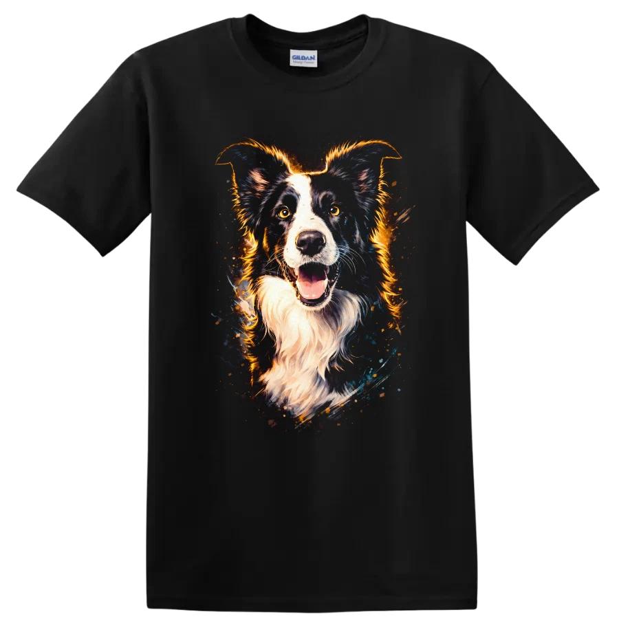 Border Collie Dog T Shirt Cute Happy Pet Lover Funny Animal Tee