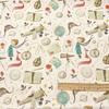 0.5m/1m/2m Cartoon Fairy Tale Printed Encrypted Cotton Linen Fabric for Tablecloths Curtains Sofa Covers Handmade DIY Fabrics