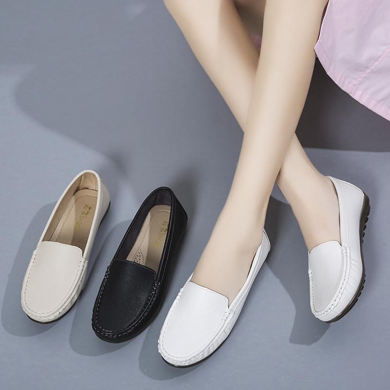 Nurse Shoes Women Spring Autumn Flat Slipon Comfortable Low Heel For Daily Comfort
