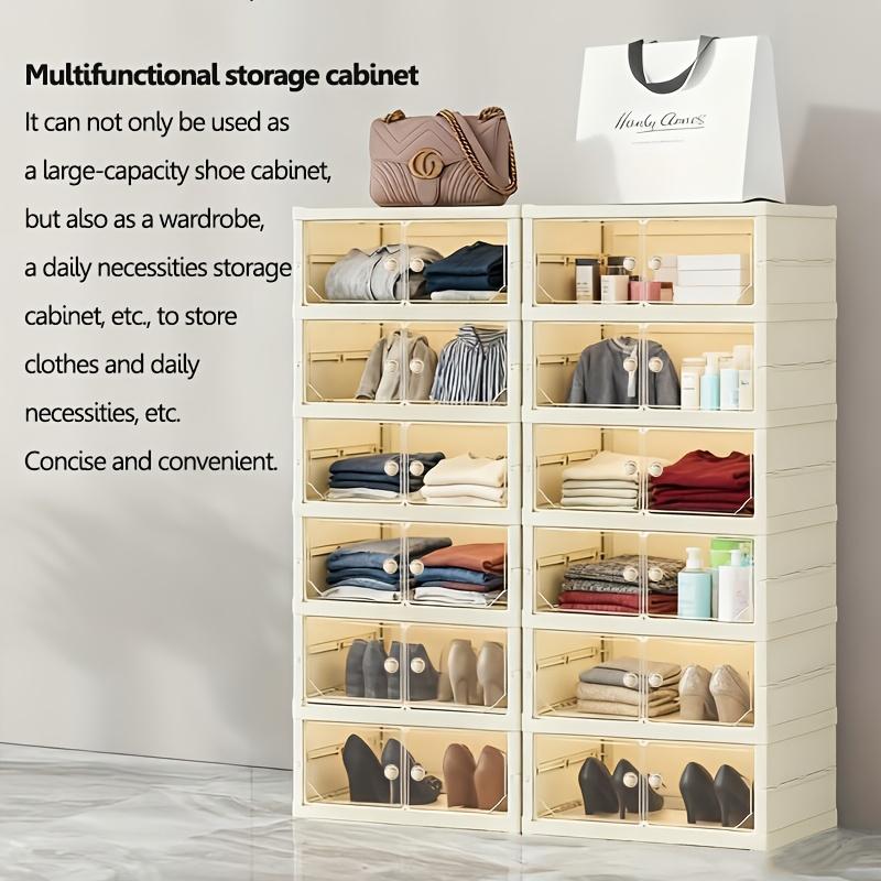 Uninstallable Foldable Shoe Storage Rack, Suitable for Multiple Scenes In Living Room and Bedroom, Plastic Integrally Molded Sho
