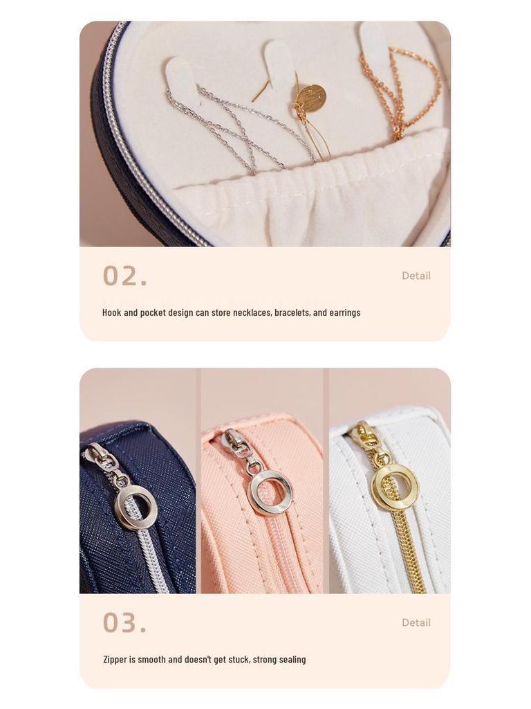 Heart-shaped Travel Jewelry Box for Earrings, Studs, and Rings